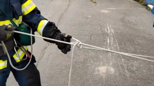 Работа со спасательной веревкой №1