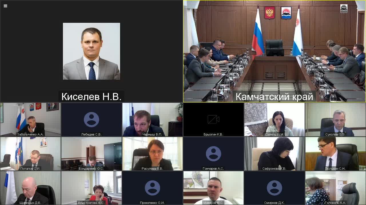 10:00 24.04.2023 года. Оперативное совещание губернатора Камчатского края.