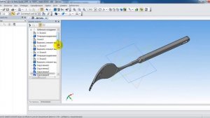 Вилка столовая в компас 3д