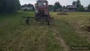 Самодельные грабли на трактор Т-25. Уборка  сена.