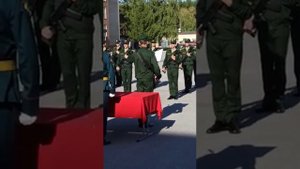 Присяга после поступления в Новосибирское высшее военное командное училище