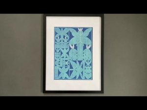 Графика оригинал, линогравюра «Цветы», А4 картина