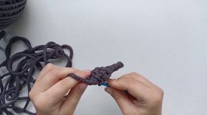 Круглая сумка шоппер крючком из шнура, Free crochet