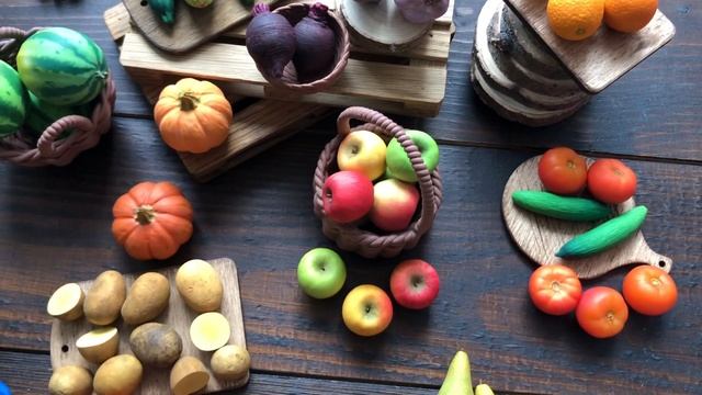 Курс по лепке овощей и фруктов из полимерной глины / polymer clay / лепка для начинающих