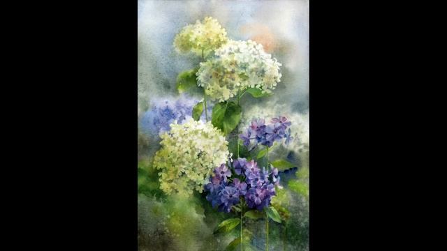 Цветы и фрукты. Художник Анастасия Беседина. смотреть онлайн