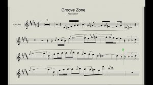 Paul Taylor – Groove Zone (sheet music for saxophone alto)