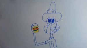 Как нарисовать сквидварда из мультика про спанч боба.