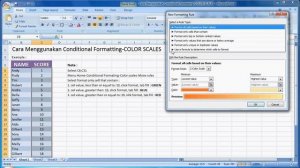 Excel 2007 tutorial | Cara Menggunakan Conditional Formatting-COLOR SCALES in Microsoft Excel