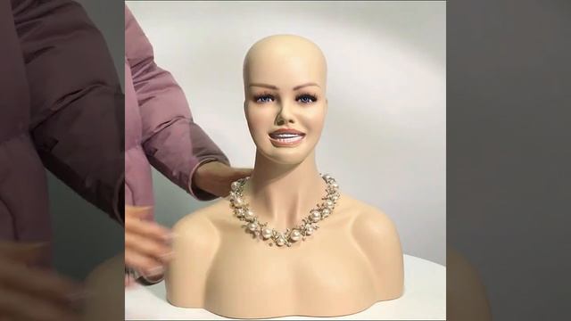 This head mannequin looks so good with a smile。#head mannequin#dress up#multifunctiona смотреть онлайн