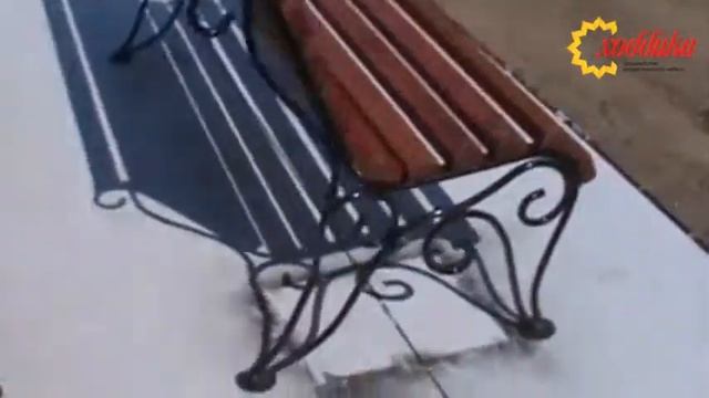 Скамейка садовая кованная "Лотос" смотреть онлайн
