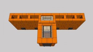 Тонкостенная Т-образная печь. Проект в Скетчап.