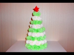 Елка из бумаги. Новогодние поделки. Как сделать елочку из бумаги