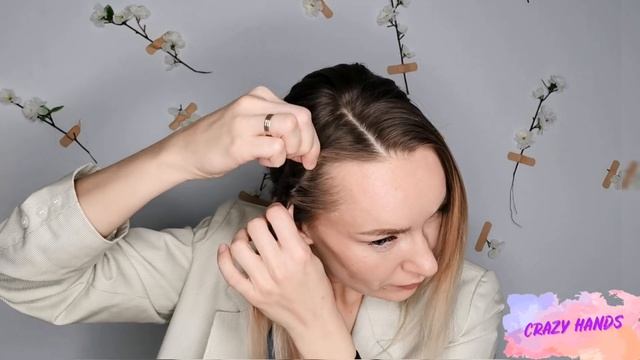 Видео. Красивая причёска низкий хвост с жгутами за 2 минуты смотреть онлайн