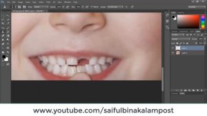 Fix Missing Teeth in Photoshop CC in one minute - Photoshop Stamp Tool