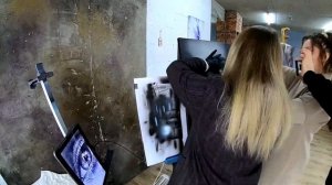 Мастер-класс по аэрографии ЧБ Портрет девушки. Обучение.