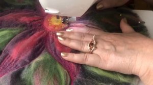 Рисуем шерстью. Стегаем. Вышиваем/ draw with wool / Крейзи вуул/ crazy wool / Кардиган своими рукам