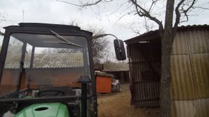 Крепление зеркал на самодельную кабину минитрактора.