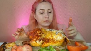 ЦЕЛАЯ КУРИЦА ГРИЛЬ ЗА ОДИН РАЗ МУКБАНГ АСМР |WHOLE GRILLED CHICKEN MUKBANG ASMR