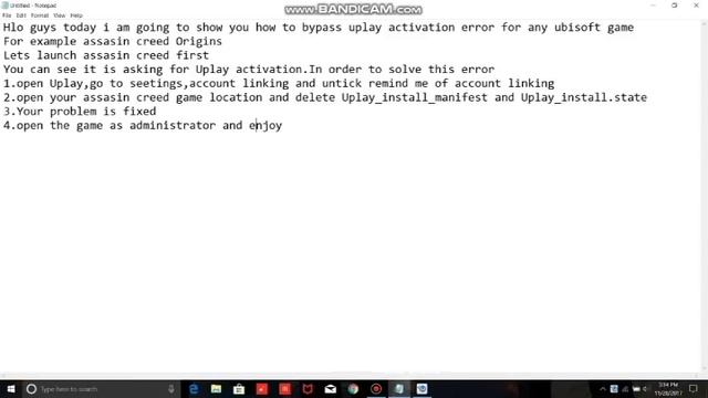 HOW TO BYPASS UPLAY ACTIVATION CODE ERROR-100 % WORKING WITH PROOF смотреть онлайн
