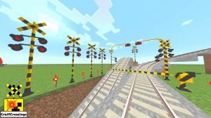 railway railroad crossing trains Minecraft 踏切 アニメ 915-06