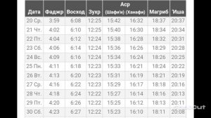 время намаза на Москве 2023 года месяц сентября