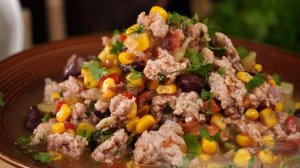 В мексиканском стиле.
РАГУ ИЗ ФАРША С ОВОЩАМИ