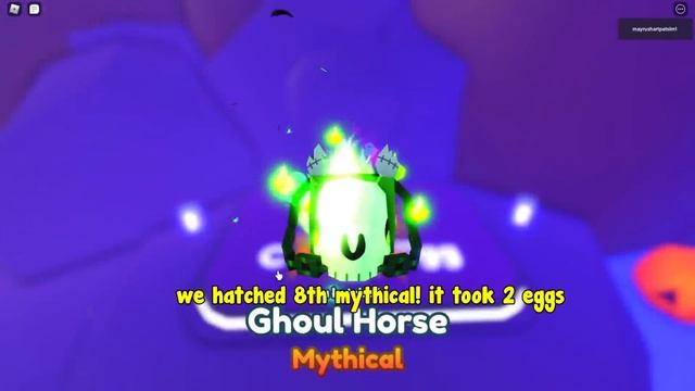 Noob With No Robux Made Rainbow Mythical Ghoul Horse! - Pet Simulator X Roblox смотреть онлайн