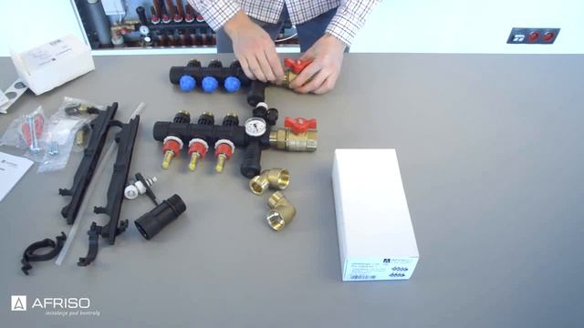 Сборка коллектора теплого пола AFRISO смотреть онлайн
