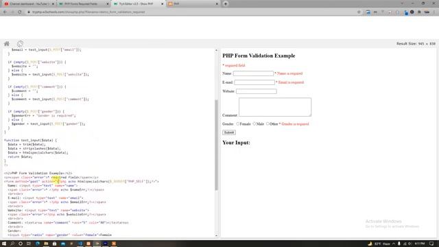 55 Form Validation in php | php bangla tutorial |basic to advanced php