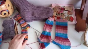 Пять пар носков из пряжи носочная от Пехорки. Вернулась к вышивке. Покупка лучших блокаторов