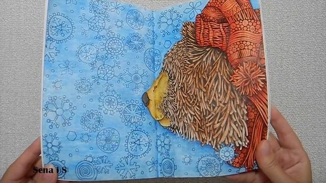 РАСКРАШЕННЫЕ страницы АВГУСТ раскраски для взрослых / Сompleted Pages / Coloring Book / SenaiS Art