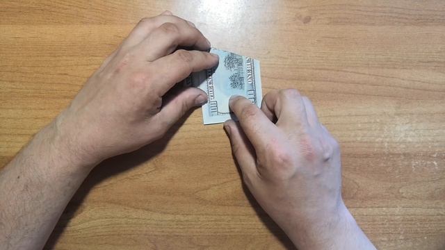 Как сделать ёлочку из денежной купюры.Простая схема оригами. смотреть онлайн