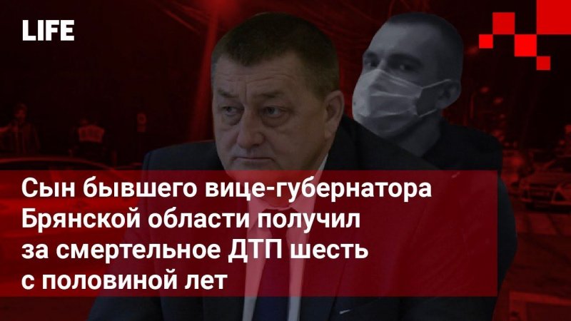 Сын бывшего вице-губернатора Брянской области получил срок за смертельное ДТП