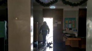 Видео 2 пожар в школе 49 Краснодар