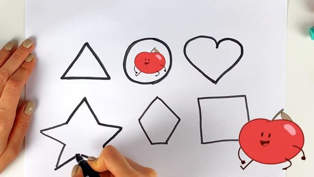 Bolalar Uchun shakllar rasm chizish/Рисование Фигур для детей/Drawing shapes for children and kids смотреть онлайн