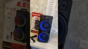 ?Акустическая колонка с микрофоном и пультом ДУ. Радио подсветка. Отличный вари.mp4