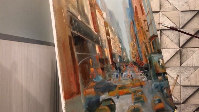 Рисуем NEW YORK! Живопись маслом! Oil Painting. Draw NEW YORK.