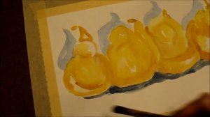 Watercolor demo painting Easter Candy