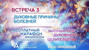 ДУХОВНЫЕ ПРИЧИНЫ БОЛЕЗНЕЙ (Встреча 3) – Михаил Агеев