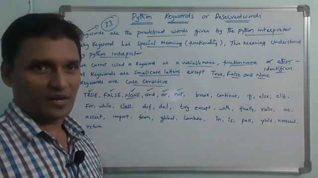 Python Keywords | Keywords in Python | Python in Telugu | Python Programming