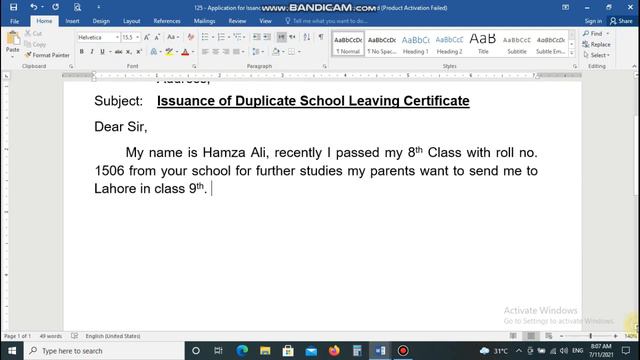 How to write an application for issuance of Duplicate School Leaving Certificate смотреть онлайн