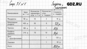 Задачи расчёты стр 71 - Математика 4 класс 1 часть Моро