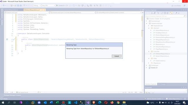 .Net Core 5.0 ile Emlak Sitesi - Entityler için Generic Repository Classların Oluşturulması
