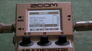 How to use the presets on the Zoom MS 50 G guitar multi effects pedal.