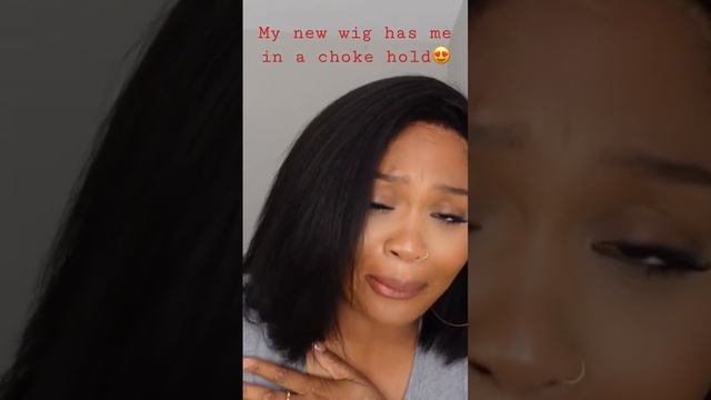 I’m in shock with this wig ??? #luvmehairreview  #kinkystraightwig #bobwigs #summerhairstyles
