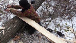 Охотничьи лыжи Ч 1 вырубаем заготовки