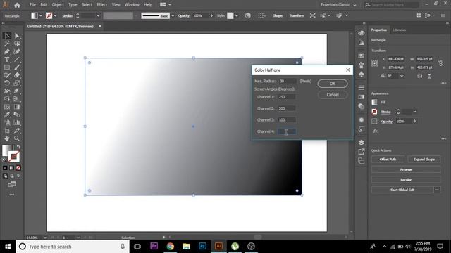 Color Halftone Effect Illustrator CC 2019 In Just 2 Minute | Color Halftone смотреть онлайн