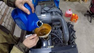 ЗАМЕНА МАСЛА/ДОРАБОТКА ПЛУГА/т.о Трактора Mitsubishi MT1601D