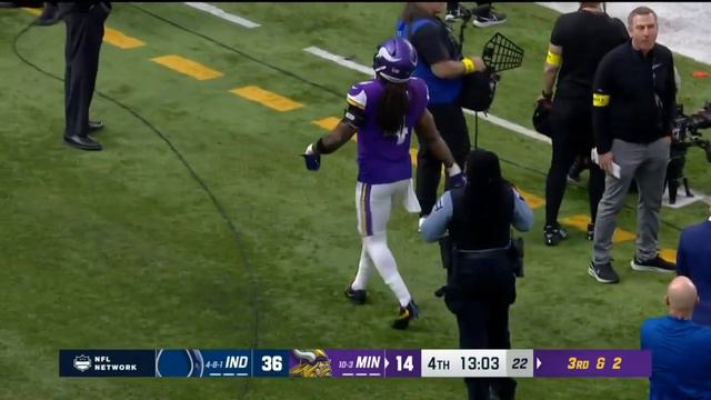Justin Jefferson celebrates 3rd Vikings TD receiving the ball from Kirk Cousins смотреть онлайн