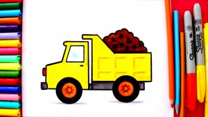 Как нарисовать грузовичок. Рисунки для детей